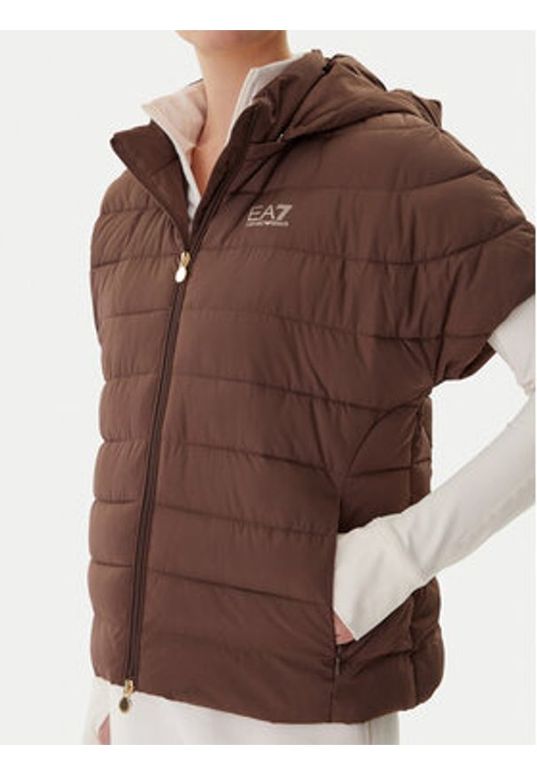 EA7 Emporio Armani Bezrękawnik 7W000477 AF12476 U6063 Brązowy Regular Fit. Kolor: brązowy. Materiał: syntetyk. Długość rękawa: bez rękawów