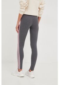 Adidas - adidas legginsy damskie kolor szary melanżowe. Kolor: szary. Materiał: materiał. Wzór: melanż #2