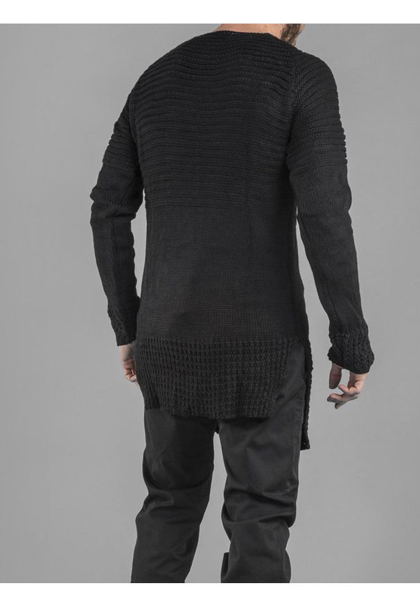 Barbarossa Moratti Sweter | BM16-5004-1-23 | Mężczyzna | Czarny. Kolor: czarny. Materiał: wełna, akryl. Długość: długie. Wzór: ze splotem