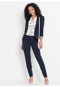 bonprix - Żakiet z kieszeniami z lamówką, petite. Kolekcja: petite. Kolor: niebieski. Długość: krótkie. Styl: elegancki #3