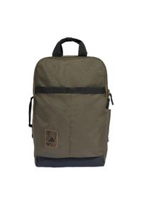 Adidas - Plecak adidas Utility Boxy. Kolor: beżowy. Wzór: geometria #1