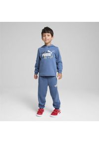 Puma - Młodzieżowe spodnie dresowe ESS+ PUMA PUMA Blue Horizon. Kolor: niebieski. Materiał: dresówka