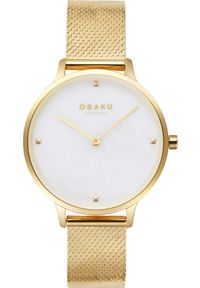 Zegarek OBAKU Zegarek damski Obaku Denmark V295LXGWHG złoty. Kolor: złoty #1
