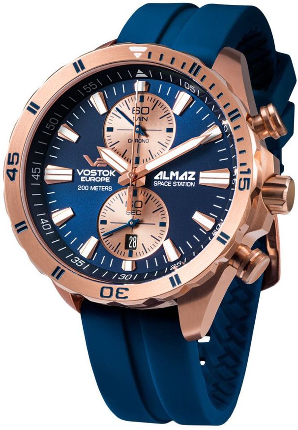 Zegarek męski Vostok Europe 6S11-320B660SBL niebieski. Kolor: niebieski