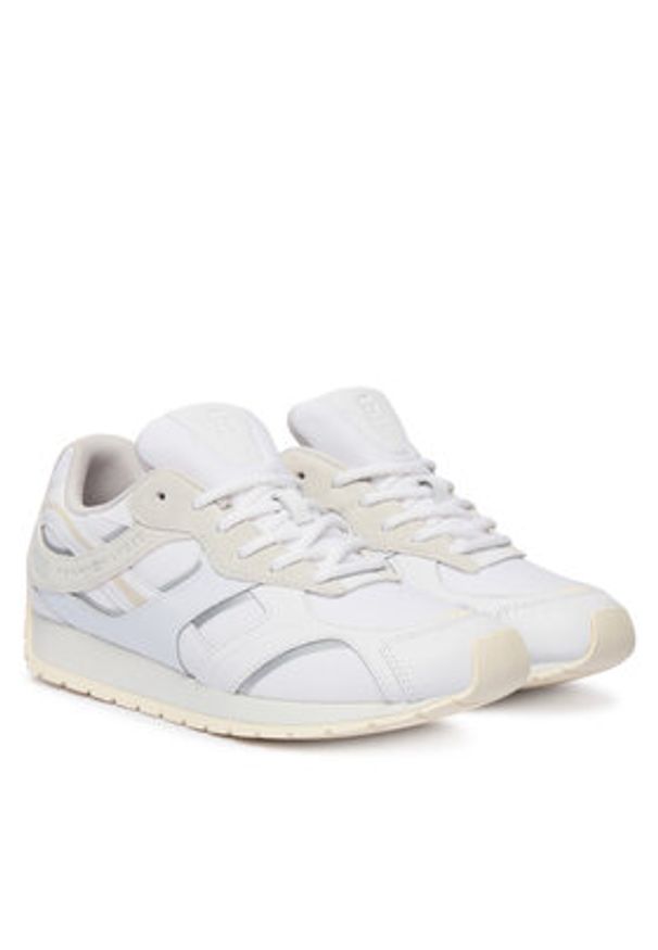 TOMMY HILFIGER - Tommy Hilfiger Sneakersy Th Modern Runner Mix Mat FW0FW09098 Biały. Kolor: biały. Materiał: skóra