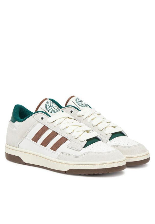 Adidas - adidas Sneakersy Rapid Court Low JR3157 Beżowy. Kolor: beżowy. Materiał: skóra