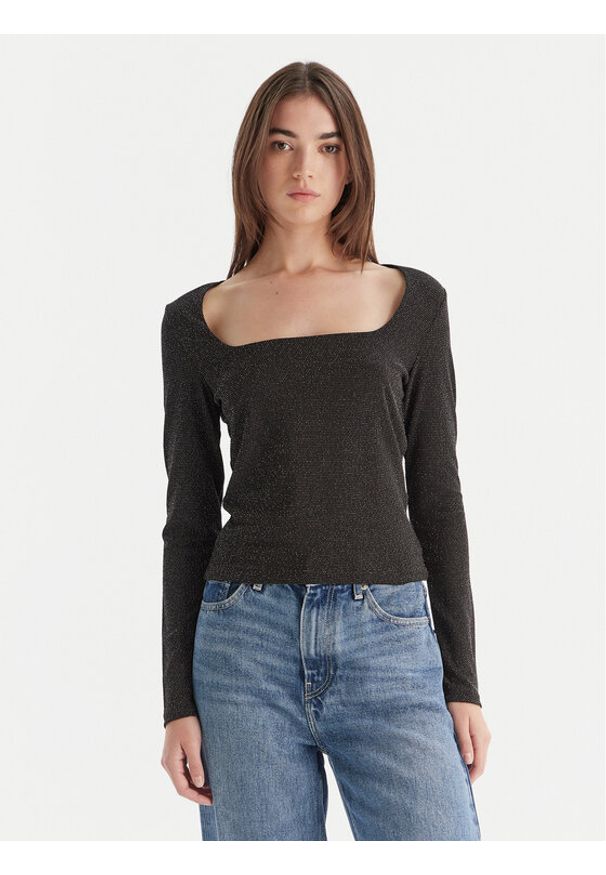 Vero Moda Bluzka Kanva 10336088 Czarny Regular Fit. Kolor: czarny. Materiał: syntetyk