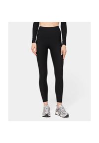 Legginsy Carpatree prążkowane z kieszenią Onyx Flow czarne. Kolor: czarny. Materiał: prążkowany. Sport: fitness