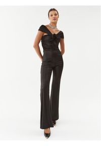 ROTATE Kombinezon Coated Jersey Jumpsuit 111023100 Czarny Regular Fit. Kolor: czarny. Materiał: syntetyk, jersey #1