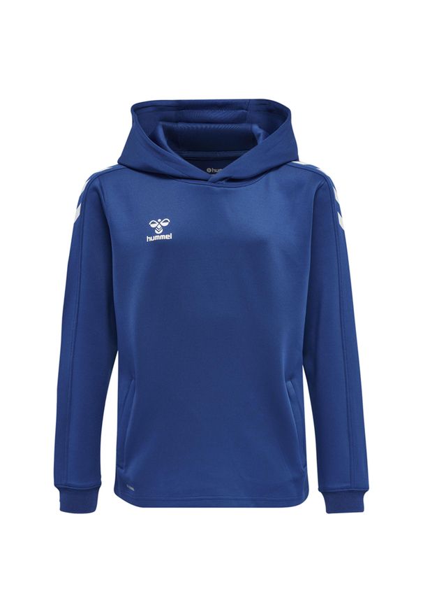 Bluza dziecięca z kapturem Hummel hmlCORE XK. Typ kołnierza: kaptur. Kolor: niebieski, wielokolorowy, biały. Materiał: polar. Sport: joga i pilates