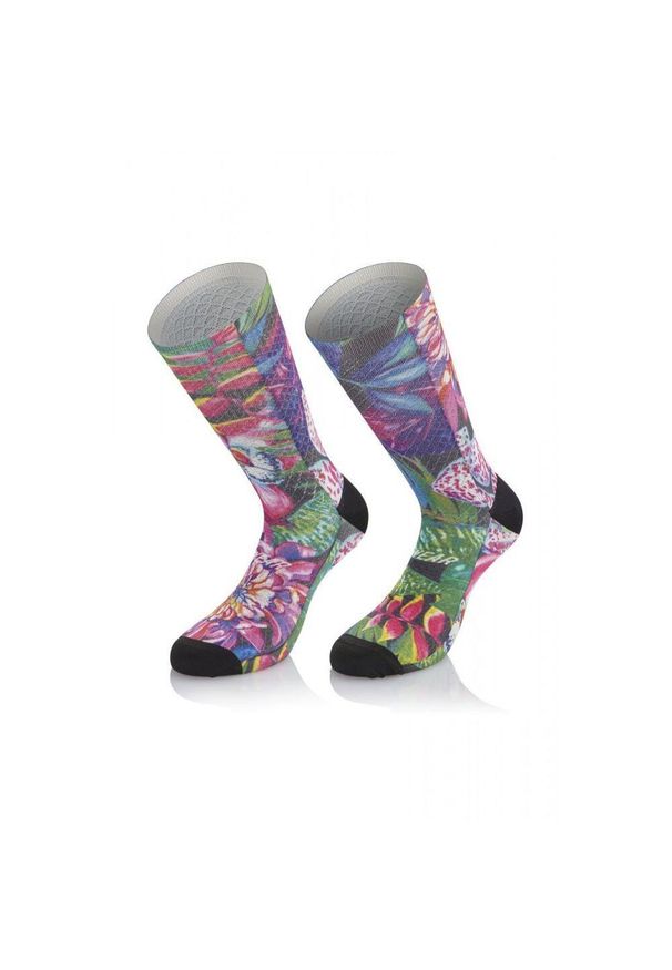 MB WEAR - Skarpetki damskie Mb Wear Fun H17 Fleurs Tropicales. Kolor: wielokolorowy. Sport: kolarstwo