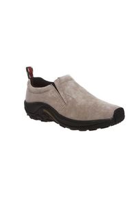 Buty do chodzenia męskie Merrell Jungle Moc. Zapięcie: bez zapięcia. Kolor: beżowy, wielokolorowy. Materiał: materiał, tkanina, syntetyk, skóra. Szerokość cholewki: normalna. Sport: turystyka piesza