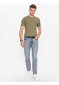 Guess T-Shirt M3YI22 J1314 Zielony Slim Fit. Kolor: zielony. Materiał: bawełna #5
