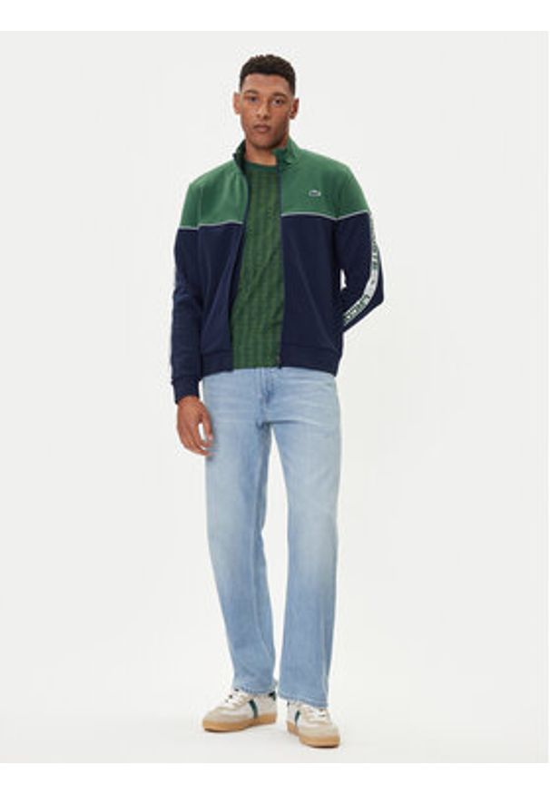 Lacoste Bluza SH4751 Granatowy Regular Fit. Kolor: niebieski. Materiał: syntetyk