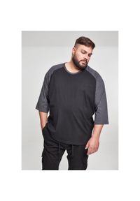 Urban Classics - Koszulka duże rozmiary Urban Classic contrat 3/4 leeve raglan. Kolor: czarny, biały, wielokolorowy. Długość rękawa: raglanowy rękaw #1