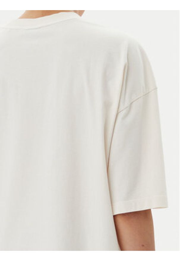 Hugo - HUGO T-Shirt 50511471 Beżowy Oversize. Kolor: beżowy. Materiał: bawełna
