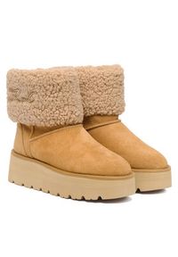 Karl Lagerfeld - KARL LAGERFELD Śniegowce KL48653 Brązowy. Kolor: brązowy. Materiał: zamsz, skóra #5