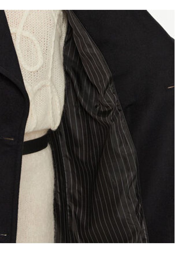 Munthe Płaszcz wełniany Telly 243153324340 Granatowy Loose Fit. Kolor: niebieski. Materiał: syntetyk