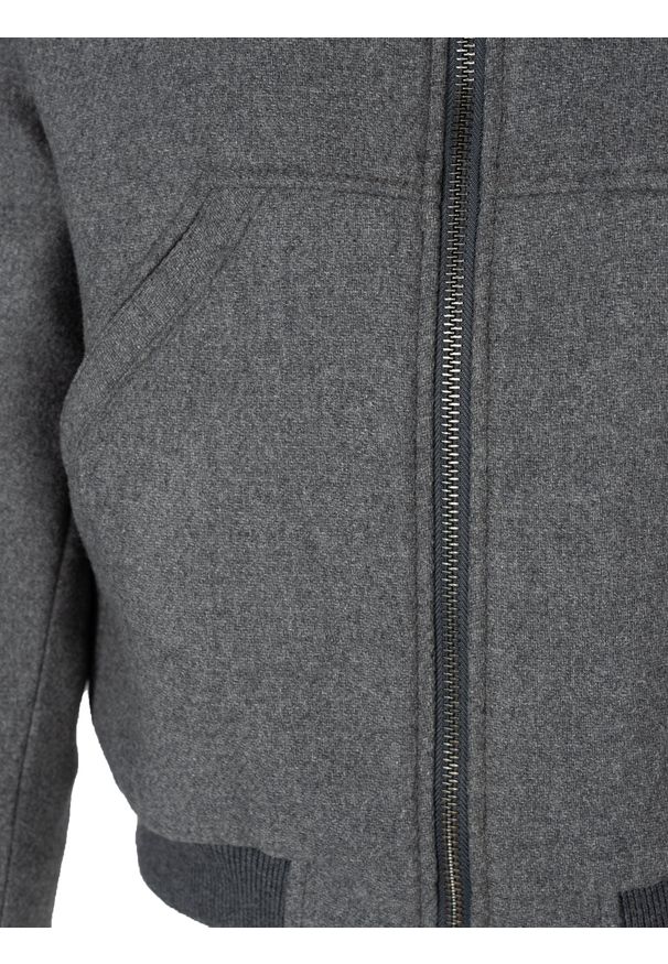 Xagon Man Kurtka "Winter Bomber" | A2505 PBOMBA | Mężczyzna | Szary Melanż. Kolor: szary. Materiał: wełna, poliamid, poliester. Wzór: melanż. Styl: elegancki, klasyczny