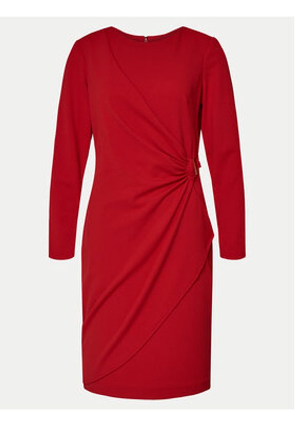 DKNY Sukienka koktajlowa DD4H1242 Czerwony Slim Fit. Kolor: czerwony. Materiał: syntetyk. Styl: wizytowy