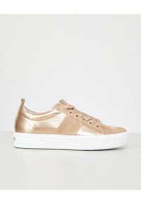 KENNEL&SCHMENGER - Metaliczne sneakersy ze skórzanymi wstawkami. Kolor: brązowy. Materiał: skóra. Sezon: lato #3