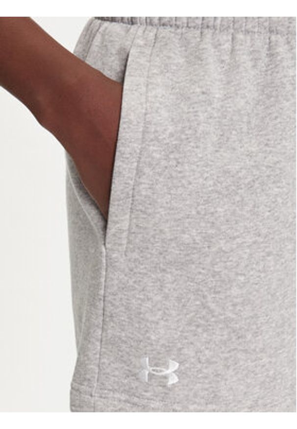 Under Armour Szorty sportowe Rival Fleece Short 1382723-011 Szary Loose Fit. Kolor: szary. Materiał: bawełna