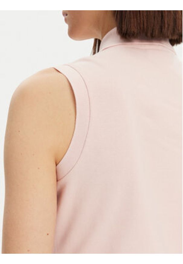 Lacoste Polo PF5445 Różowy Slim Fit. Typ kołnierza: polo. Kolor: różowy. Materiał: bawełna