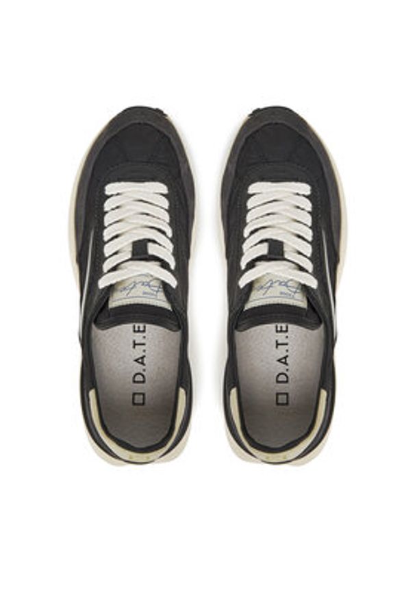 D.A.T.E. Sneakersy Athleta W421-AT-NY Czarny. Kolor: czarny. Materiał: zamsz, skóra