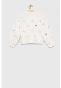 GAP bluza dziecięca x Disney kolor biały wzorzysta. Kolor: biały. Materiał: dzianina. Wzór: motyw z bajki #2