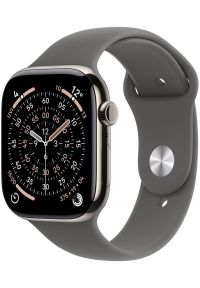 APPLE - Smartwatch Apple Watch 11 GPS + Cellular 42mm Natural Titanium Sport Band S/M Grafitowy (MF8M4WF/A). Rodzaj zegarka: smartwatch. Kolor: szary. Styl: sportowy #1