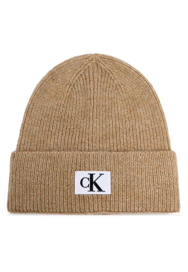 Calvin Klein Czapka K50K512451 Beżowy. Kolor: beżowy. Materiał: akryl