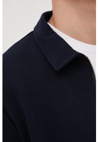 Premium by Jack&Jones bluza męska kolor granatowy. Okazja: na co dzień. Kolor: niebieski. Materiał: dzianina. Wzór: gładki. Styl: casual #3