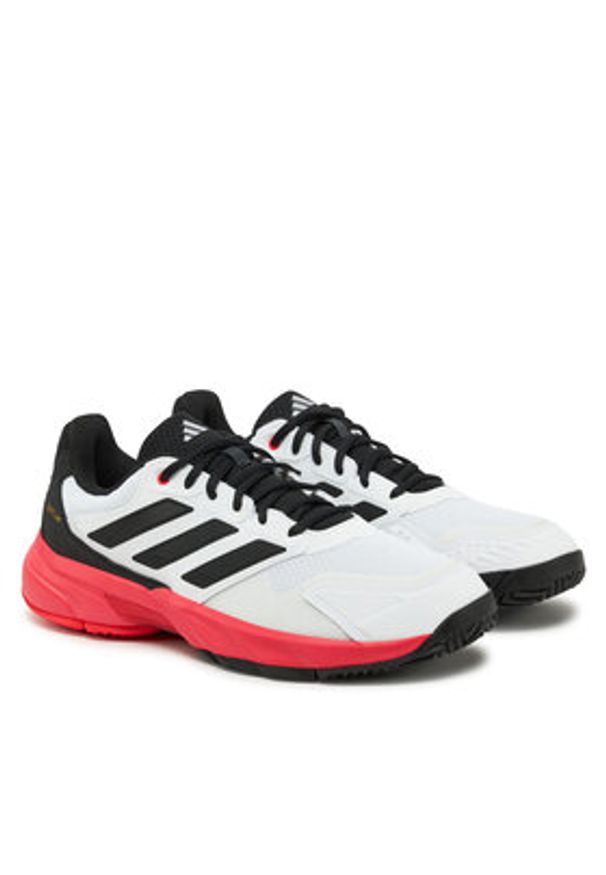 Adidas - adidas Buty do tenisa Courtjam Control 3 IH3092 Biały. Kolor: biały. Materiał: materiał. Sport: tenis