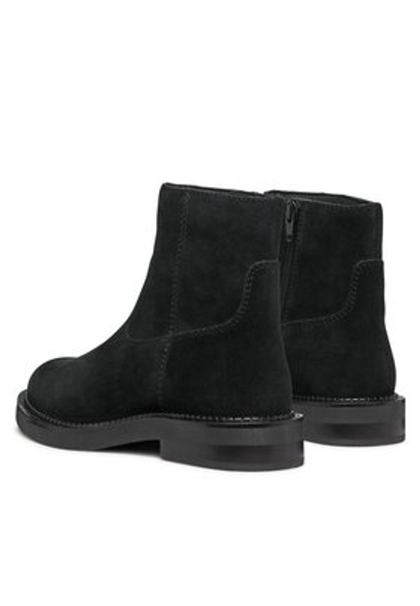 Geox Botki D Serilda D46WYB 00022 C9999 Czarny. Kolor: czarny. Materiał: skóra, zamsz