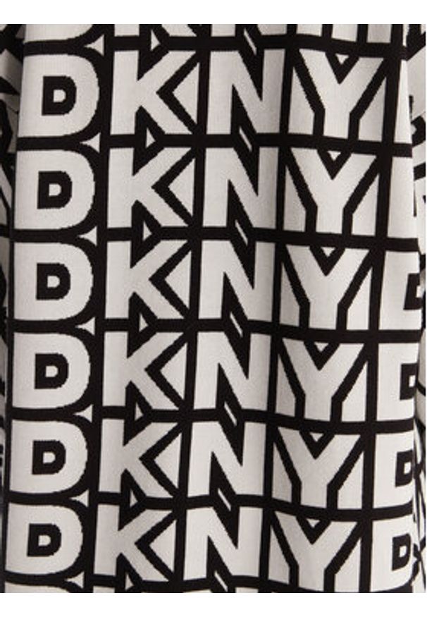 DKNY Kardigan P5MXAX88 Écru Relaxed Fit. Materiał: wiskoza