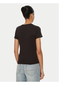 Tommy Jeans T-Shirt Essential DW0DW19447 Czarny Slim Fit. Kolor: czarny. Materiał: bawełna