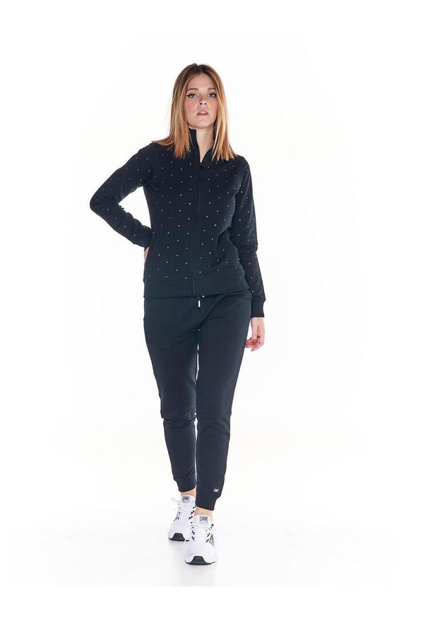 LEONE 1947 APPAREL - Damski dres w kropki Greysongrey. Kolor: czarny. Materiał: dresówka. Wzór: kropki. Sport: fitness