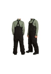 Męskie Spodnie Quiksilver Technical Snow Bib Pants. Kolor: czarny. Materiał: poliester. Sport: narciarstwo