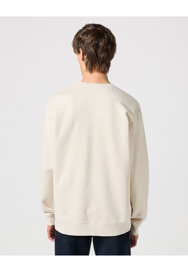 Wrangler - MESKA BLUZA WRANGLER LOGO CREW SWEAT VINTAGE WHITE 112350538. Styl: vintage