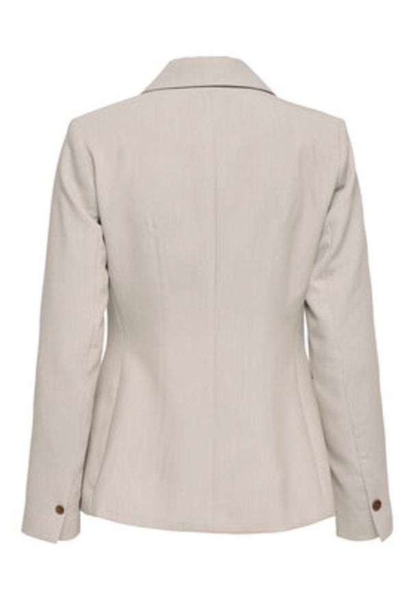 only - ONLY Marynarka Raven 15338389 Beżowy Slim Fit. Kolor: beżowy. Materiał: syntetyk
