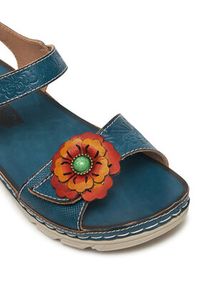 Laura Vita Sandały Dorry 03 Granatowy. Kolor: niebieski. Materiał: skóra #7