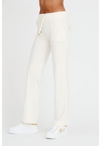 Juicy Couture - JUICY COUTURE Spodnie ecru Gold Del Ray Pocketed Pant. Kolor: beżowy #2