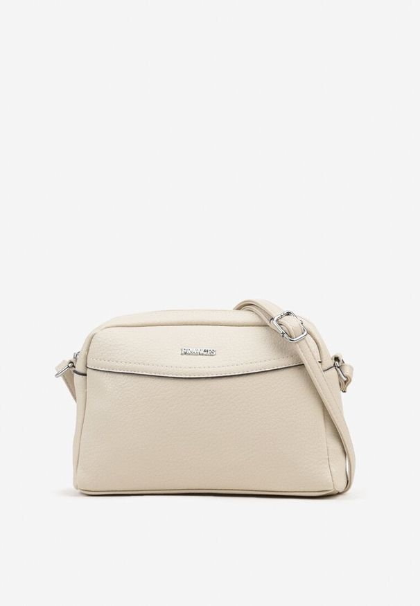 Born2be - Jasnobeżowa Minimalistyczna Torebka Typu Listonoszka Gelevine. Kolor: beżowy. Styl: elegancki, casual