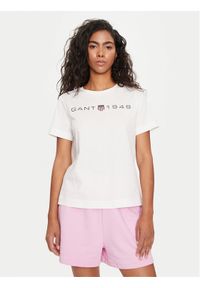 GANT - Gant T-Shirt Archive Shield 4200753 Écru Regular Fit. Materiał: bawełna #1
