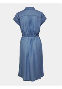 only - ONLY Sukienka koszulowa Pema 15250429 Granatowy Loose Fit. Kolor: niebieski. Materiał: wiskoza. Typ sukienki: koszulowe