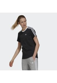 Koszulka fitness damska Adidas Essentials 3-Stripes Tee. Kolor: biały, czarny, wielokolorowy. Sport: fitness