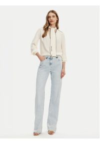 Elisabetta Franchi Koszula 8053686273550 Kolorowy Regular Fit. Kolor: biały. Materiał: wiskoza. Wzór: kolorowy #3