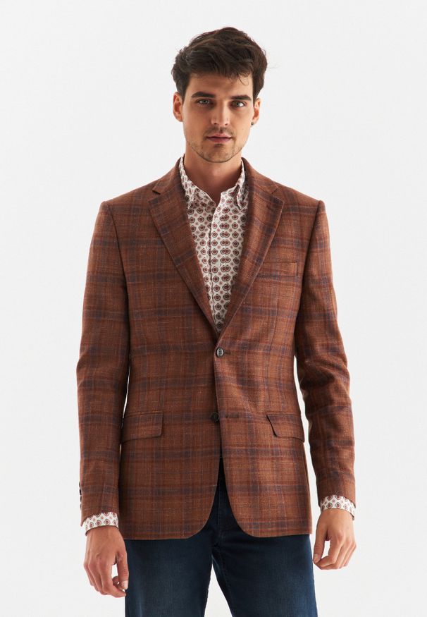 Pako Lorente - PAKO LORENTE – Marynarka męska P22WP-3X-026-A-S. Okazja: na co dzień. Materiał: wełna, poliester, len. Styl: casual