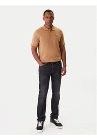 Karl Lagerfeld - KARL LAGERFELD Polo 745710 561224 Beżowy Regular Fit. Typ kołnierza: polo. Kolor: beżowy. Materiał: bawełna #4