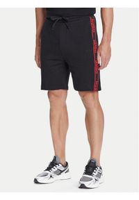 Hugo - HUGO Szorty sportowe Liam 50540936 Czarny Regular Fit. Kolor: czarny. Materiał: bawełna. Styl: sportowy
